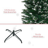Sapin de Noël crayon enneigé 180 cm