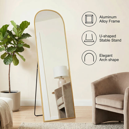 Miroir sur pied arche pleine longueur