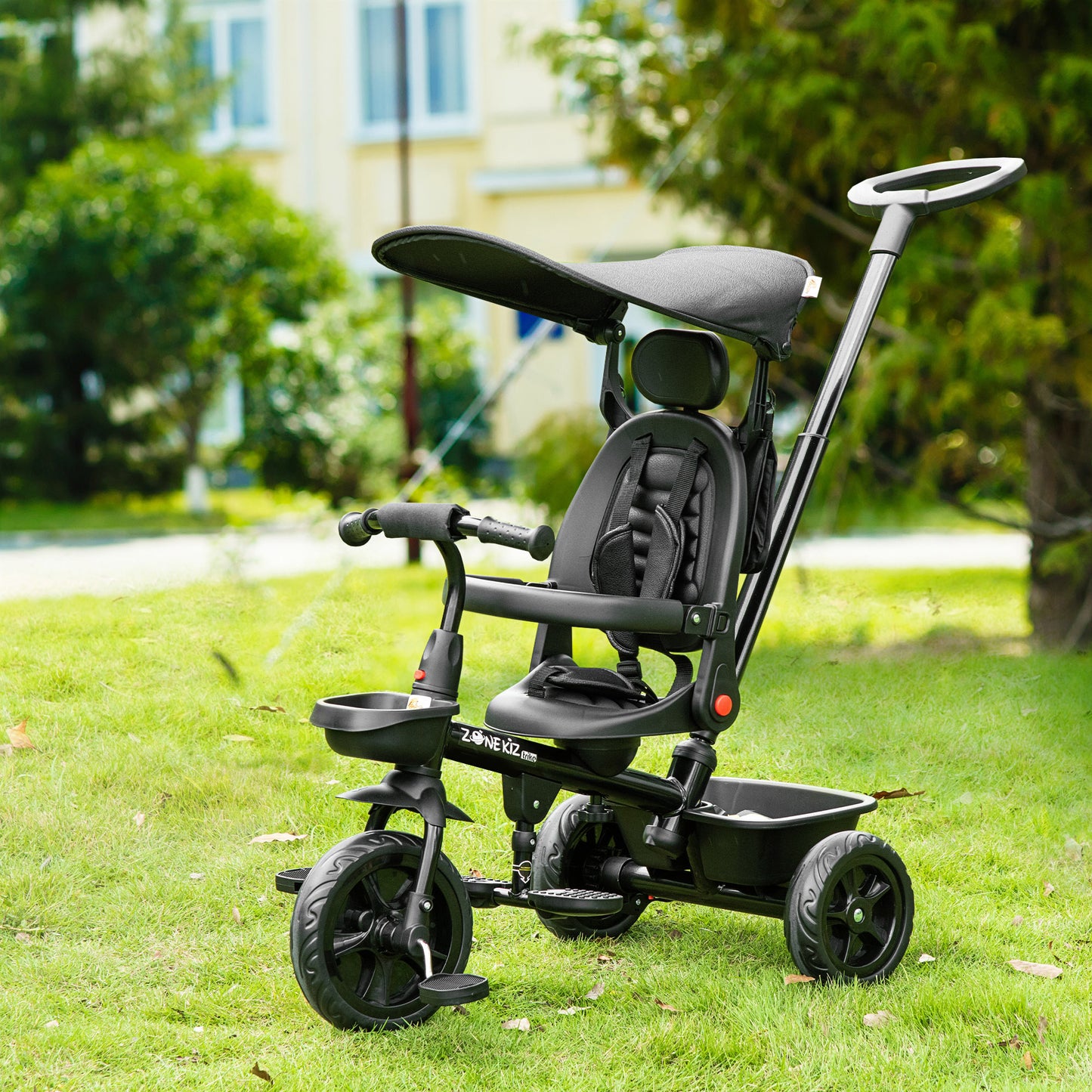 Tricycle évolutif 5-en-1 avec poignée parentale