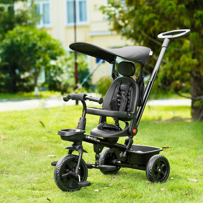 Tricycle évolutif 5-en-1 avec poignée parentale