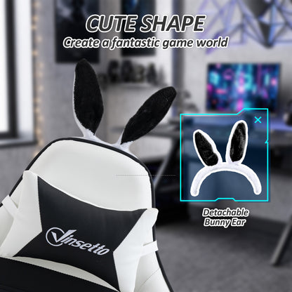 Chaise de gaming ergonomique avec repose-pieds