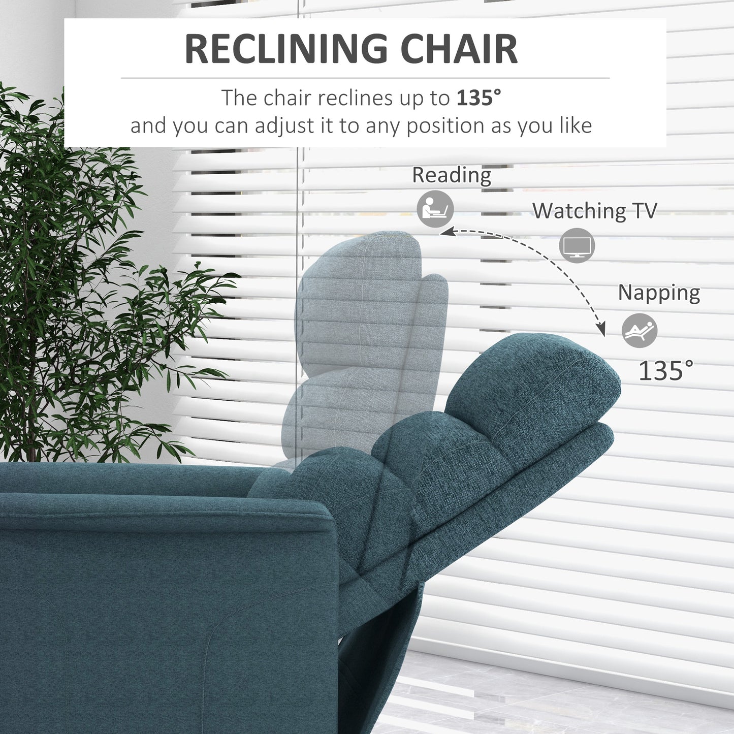 Fauteuil releveur électrique à inclinaison avec télécommande
