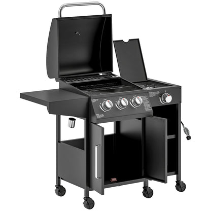 Barbecue à gaz 3 brûleurs avec brûleur latéral