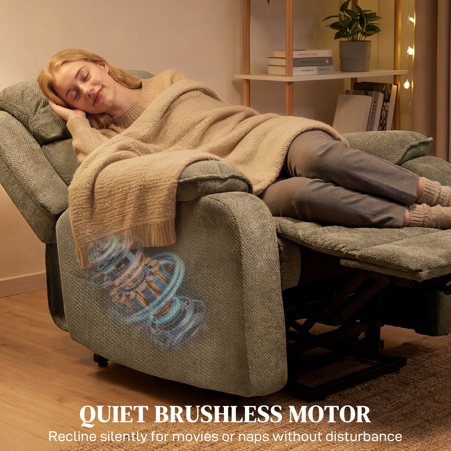 Fauteuil releveur électrique massant à 2 positions mémoire