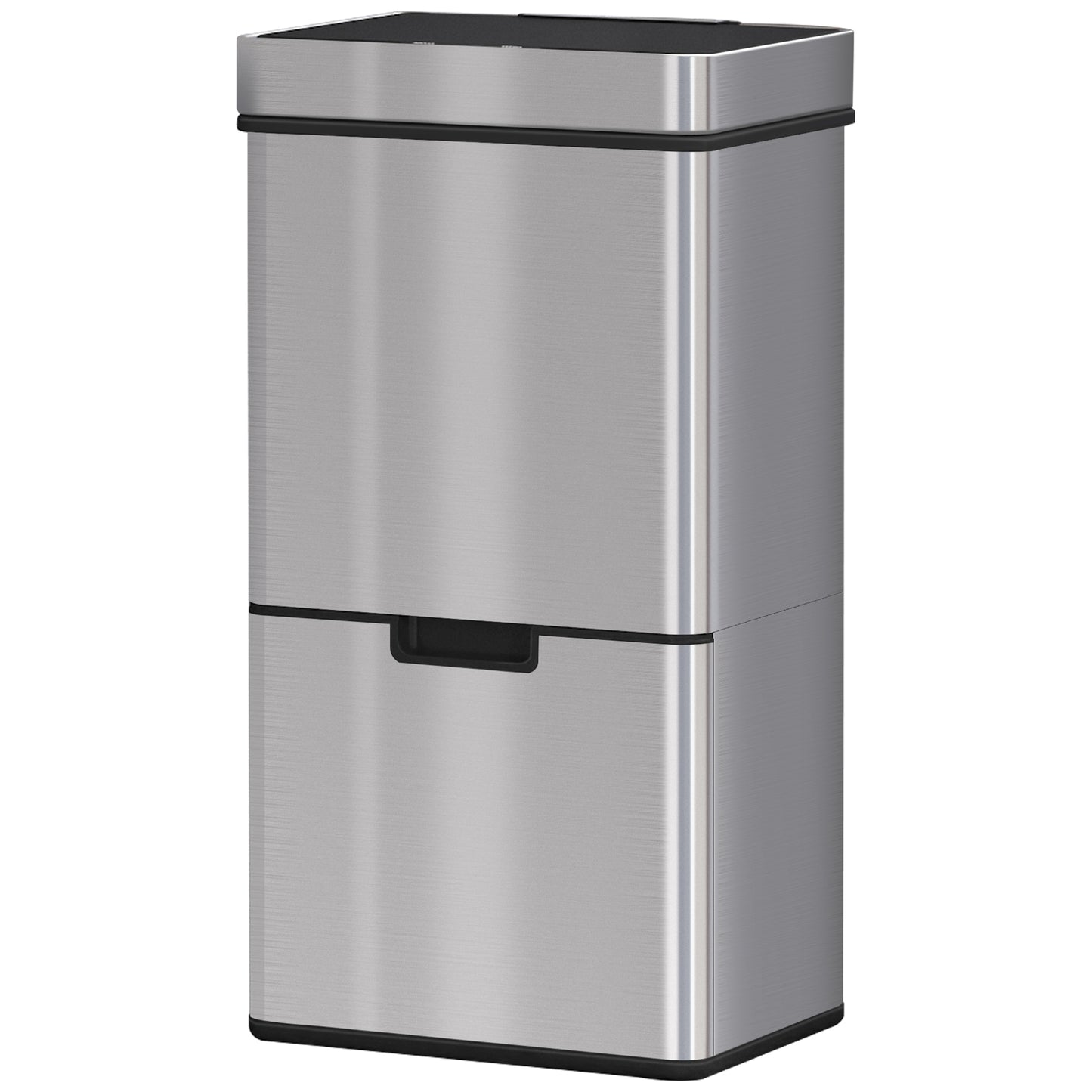 Poubelle à capteur 3 compartiments 72 L — Inox