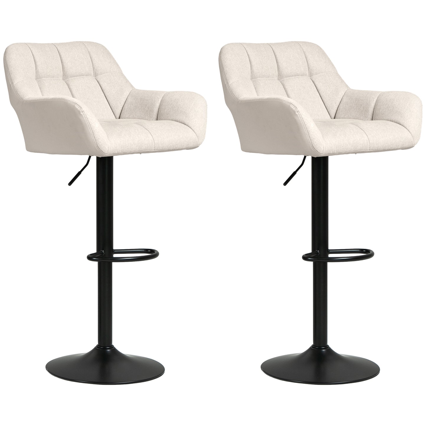 Tabourets de bar pivotants réglables avec appuie-bras et repose-pieds