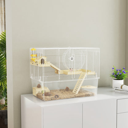 Cage à hamster sur plusieurs niveaux