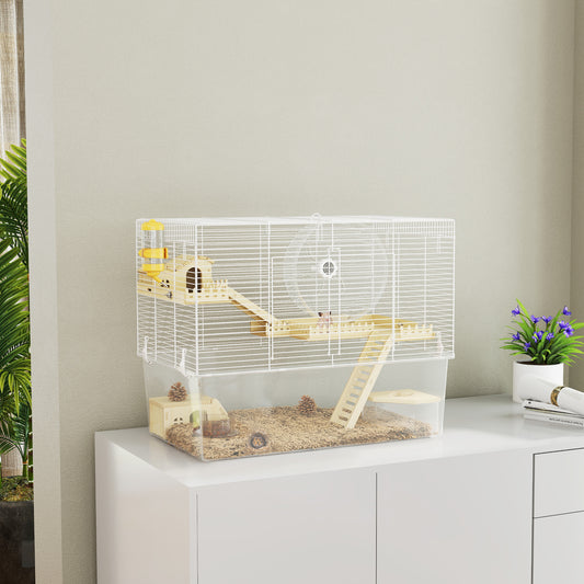 Cage à hamster sur plusieurs niveaux
