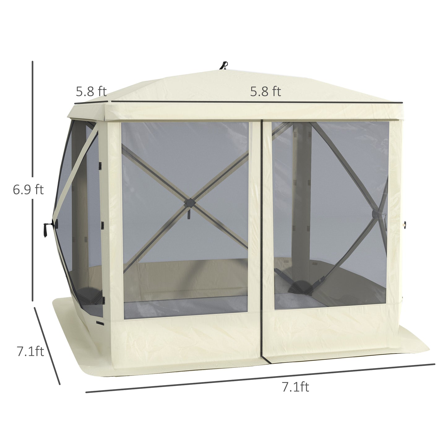 Tente abri moustiquaire pliable 3-4 personnes avec sac transport