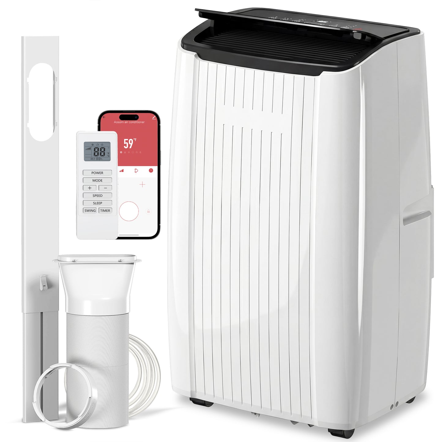 Climatiseur portable 5-en-1 14000 BTU WiFi