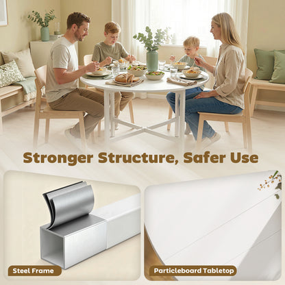 Table à manger pliante ronde pour petits espaces