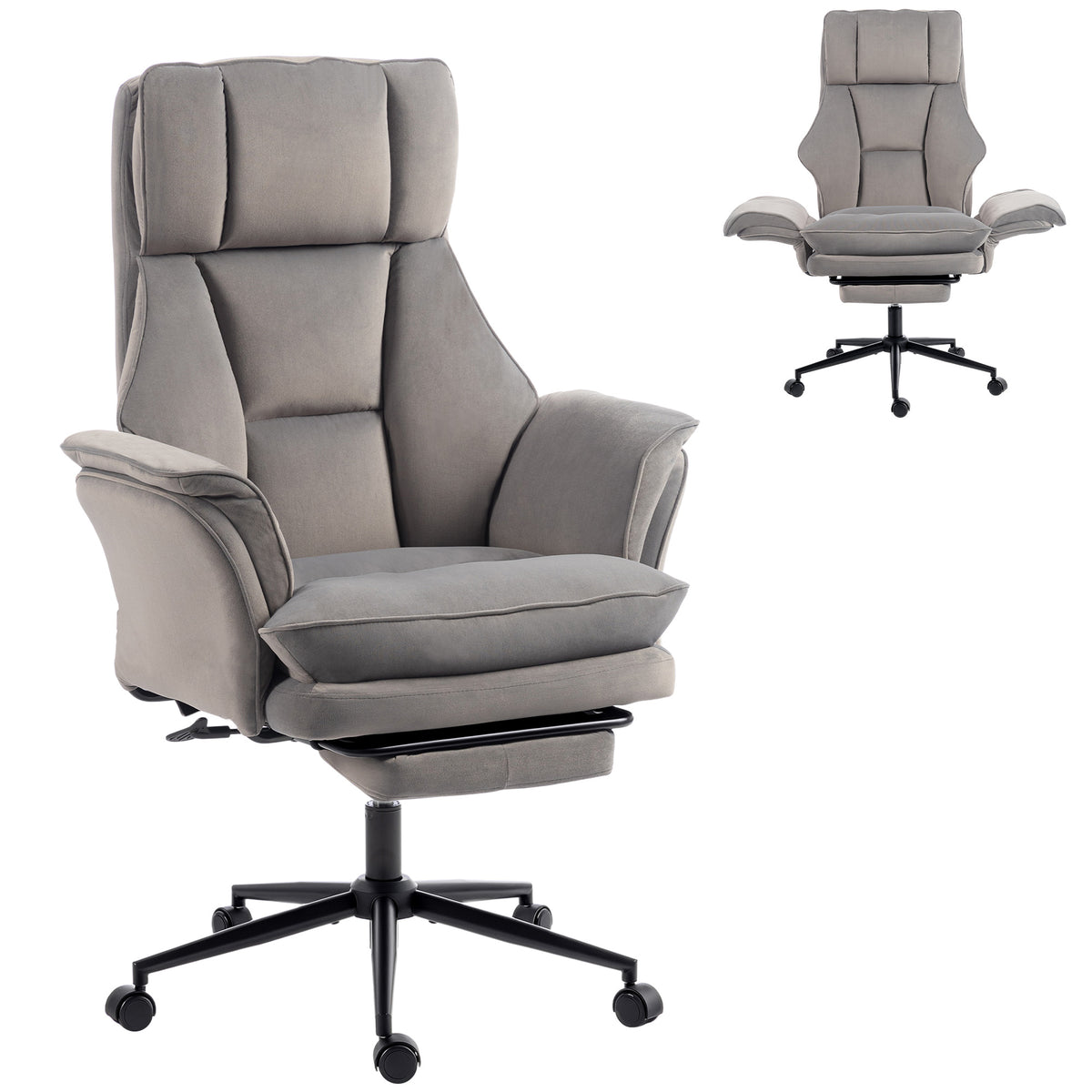 Chaise de bureau ergonomique inclinable avec repose-pieds
