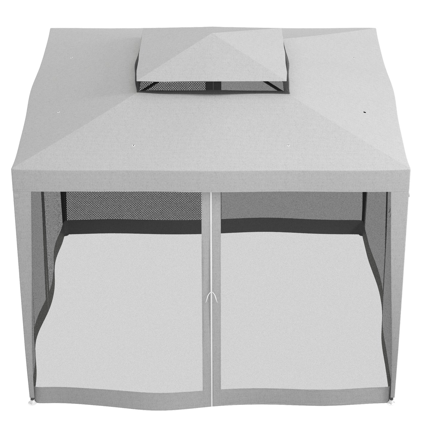 Tente de jardin 3x3m double toit avec moustiquaire