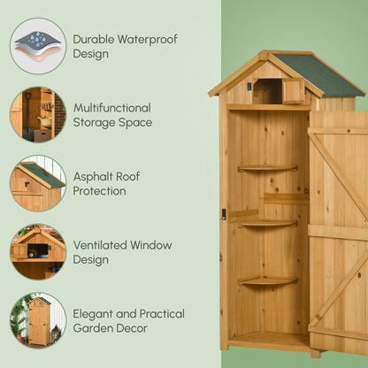 Cabanon de rangement 30" x 21" x 71" avec 3 tablettes