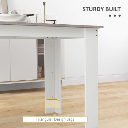 Table à manger 119 cm bois ingénierie 4-6 personnes
