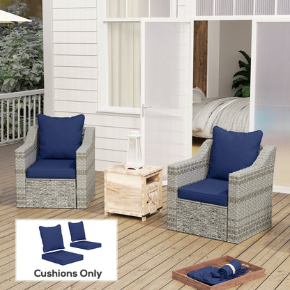 Coussins de chaise de patio ensemble de 2