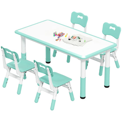 Ensemble table et chaises pour enfants ajustable — Lot de 5