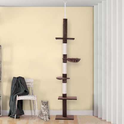 Arbre à chat 5 étages ajustable — Gris