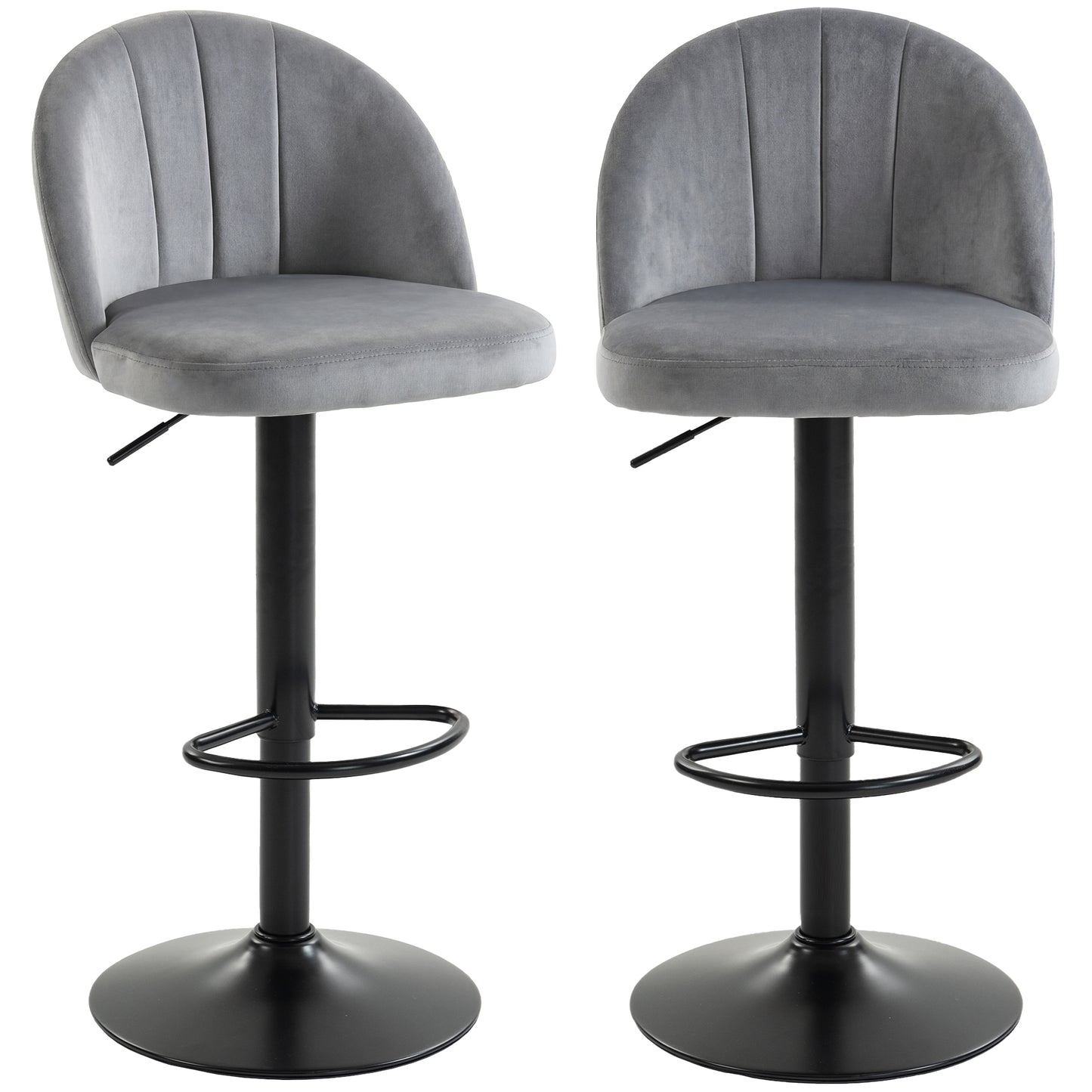 Tabourets de bar pivotants ajustables ensemble de 2