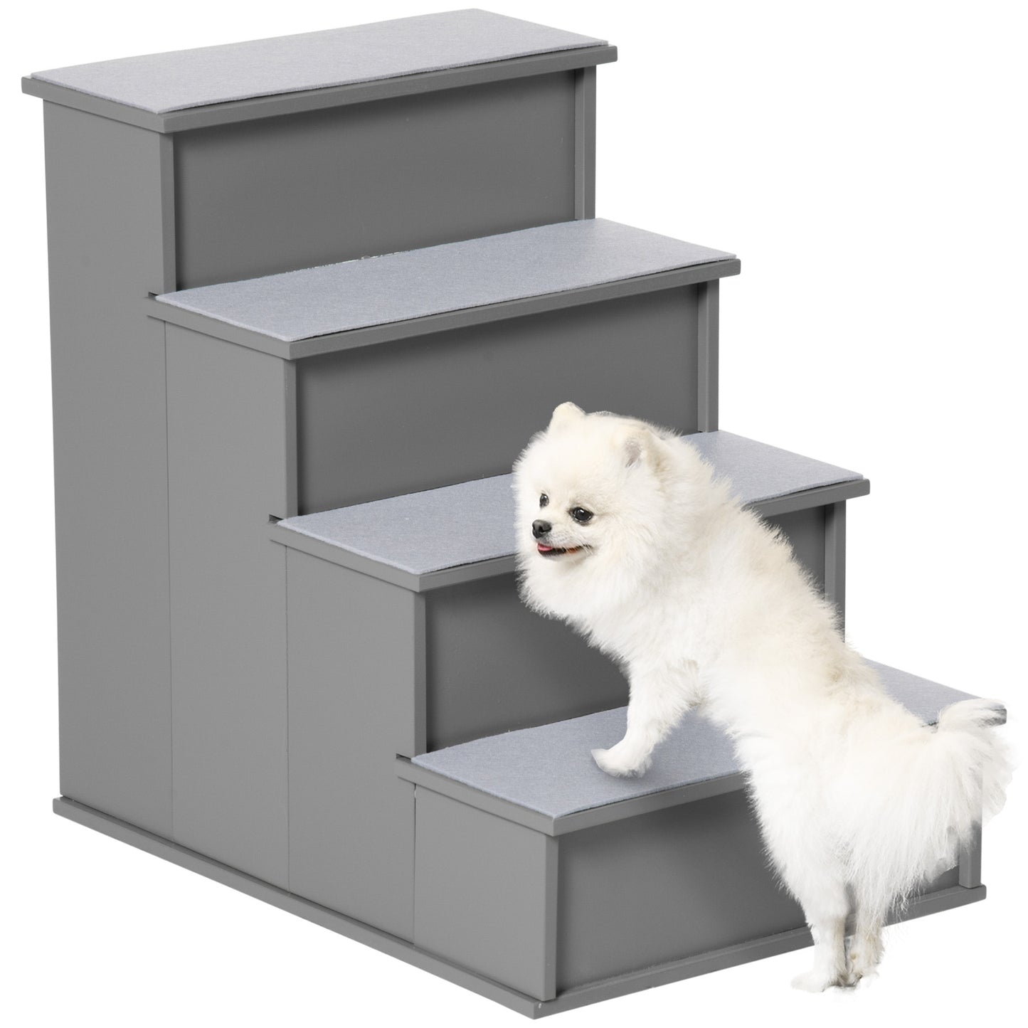 Escalier pour chien 4 niveaux bois MDF — café foncé