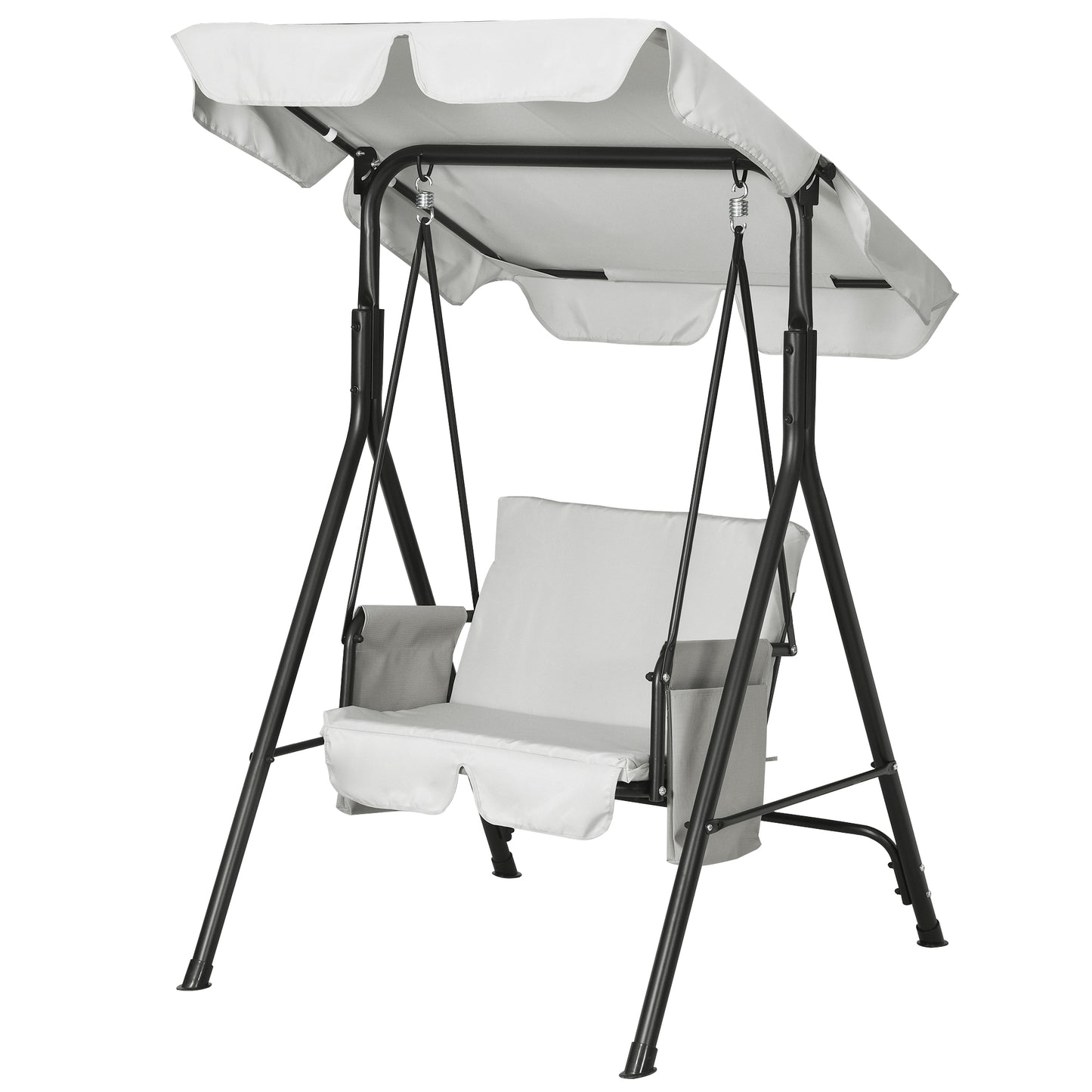 Balançoire de patio 1 place avec auvent ajustable