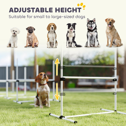 Ensemble de 4 haies d'agilité réglables pour chien