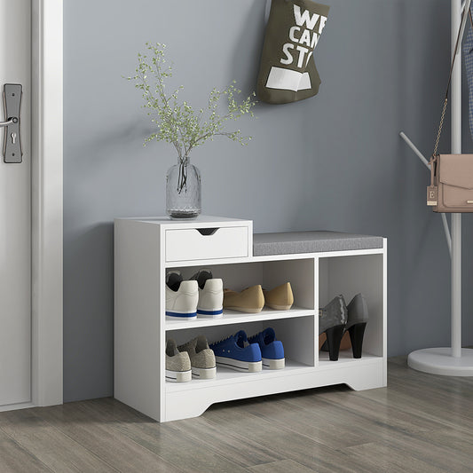Banc de rangement pour chaussures rembourré