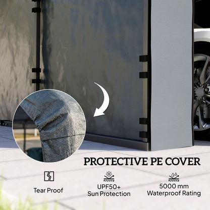 Ensemble de toiles latérales pour carport 3 x 4,6 m