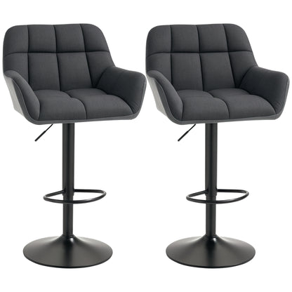 Ensemble 2 tabourets de bar pivotants ajustables
