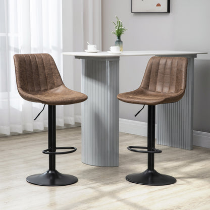 Tabourets de bar réglables lot de 2 — noir