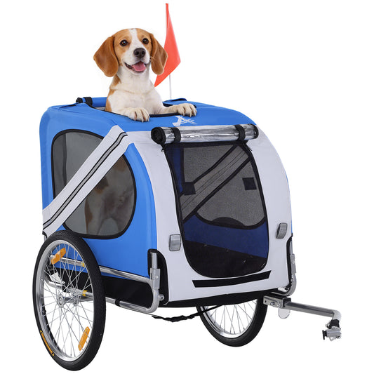 Remorque vélo pour chien Aosom - Transport pet avec 3 entrées