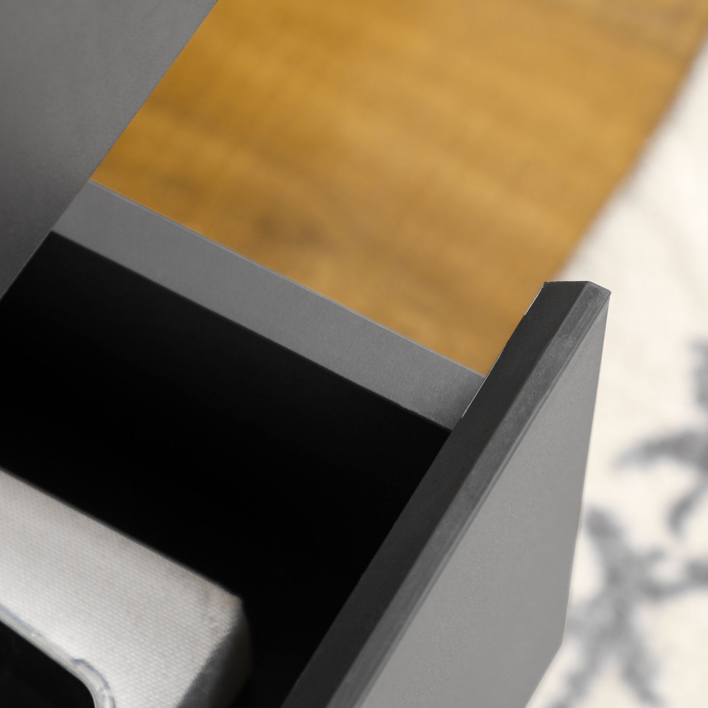 Buffet bahut avec tablettes ajustables — gris foncé