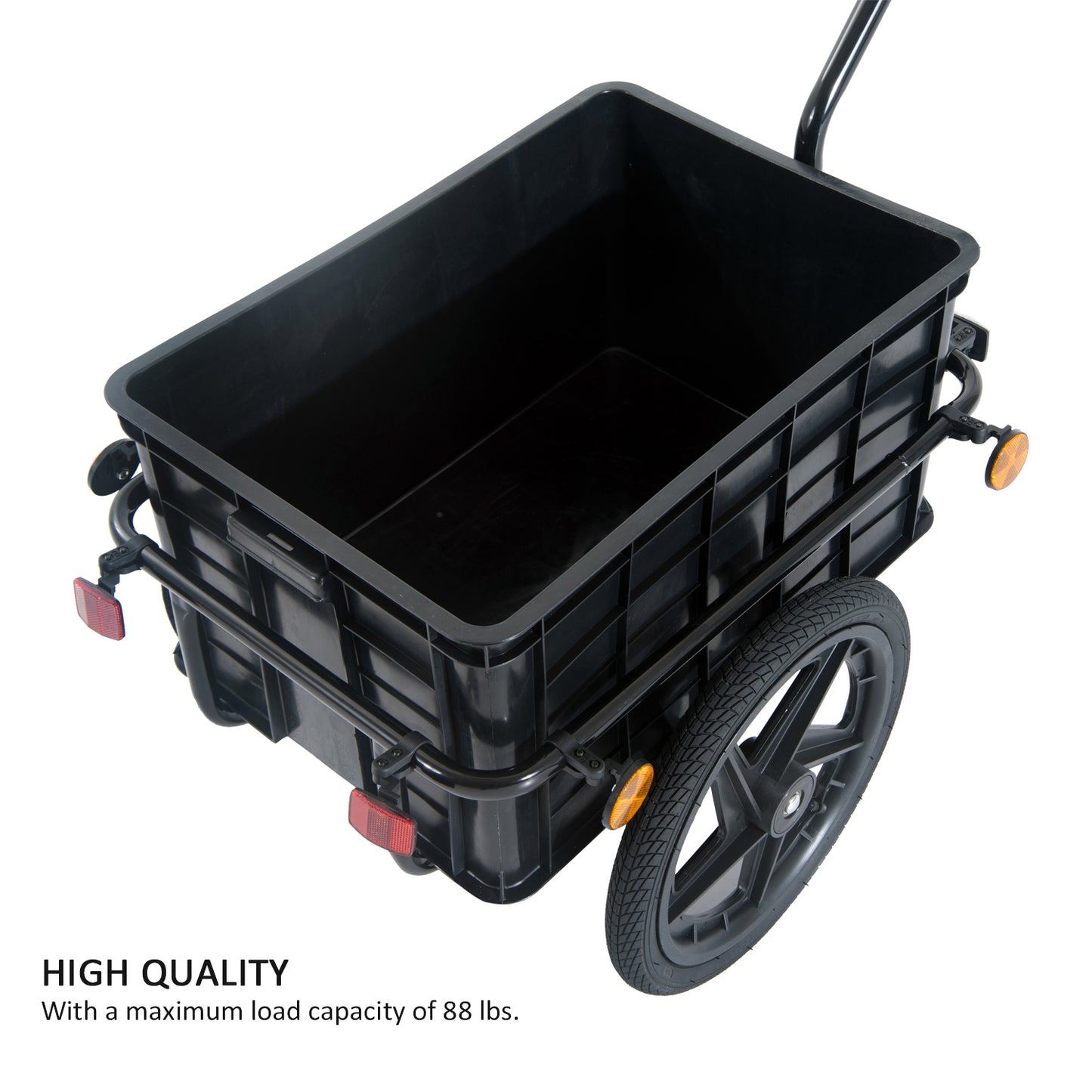 Remorque cargo vélo roues gonflables grande capacité