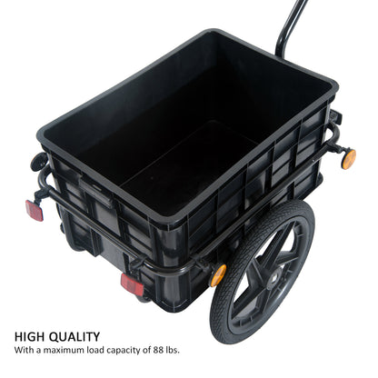 Remorque cargo vélo roues gonflables grande capacité