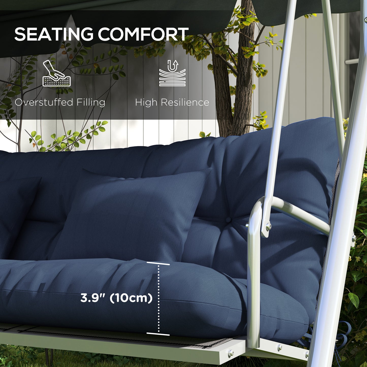 Ensemble de coussins de patio 4 pièces pour 3 places