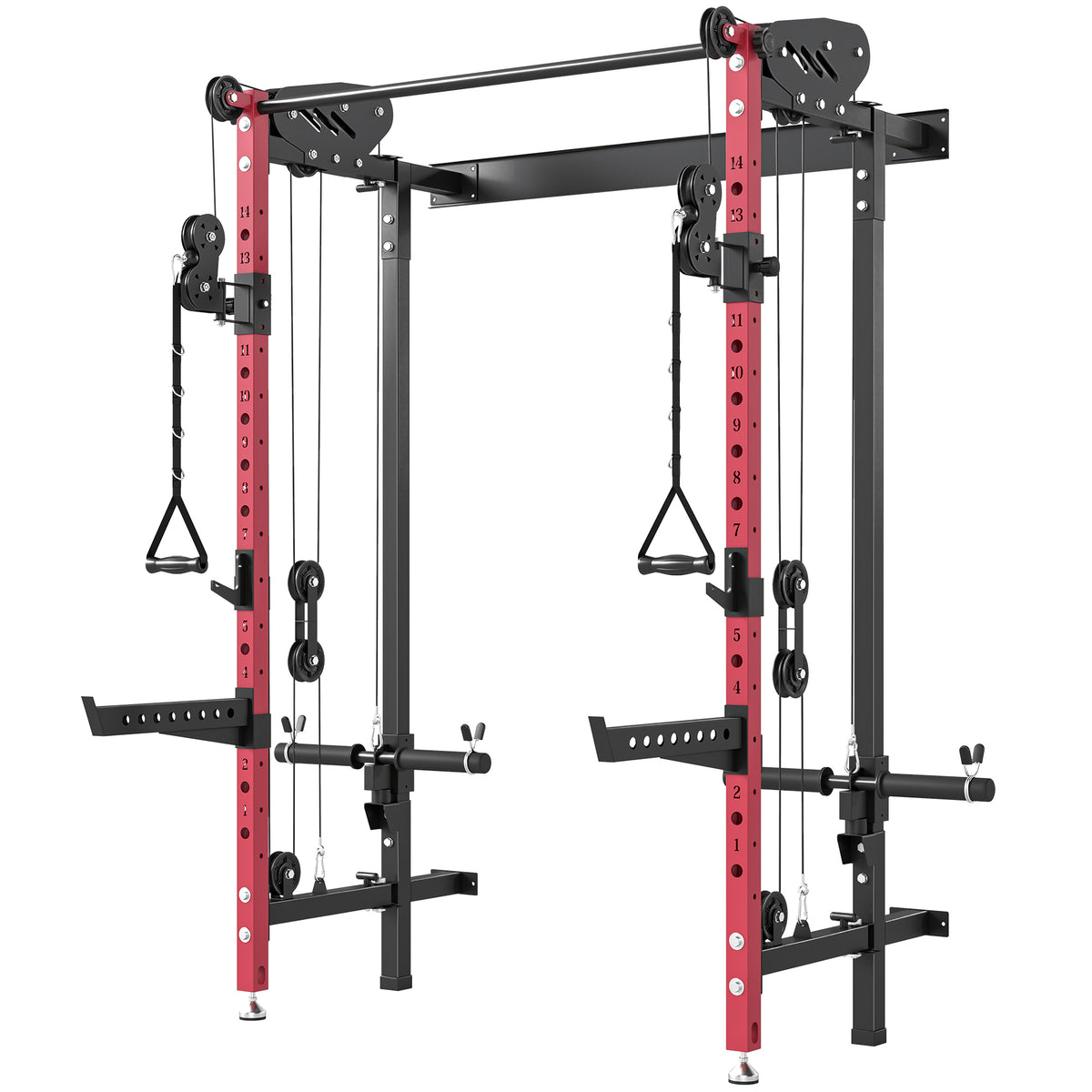 Cage à squat multi-exercices avec barre de traction acier