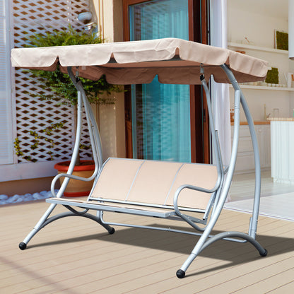 Balançoire de patio 3 places avec auvent réglable