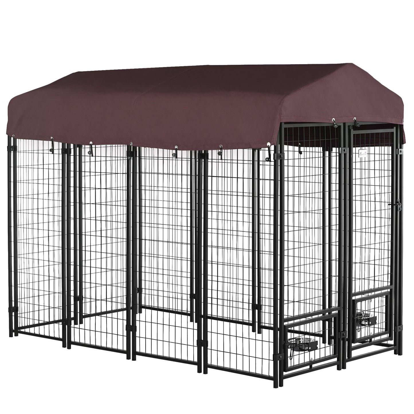 Enclos pour chien extérieur verrouillable acier soudé