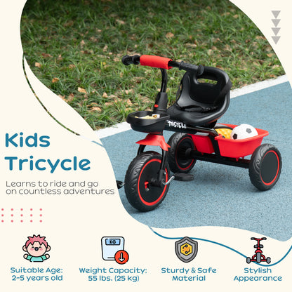 Tricycle évolutif pour enfants 2-5 ans avec ceinture