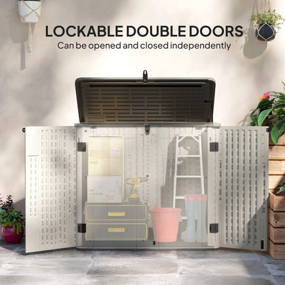 Armoire de rangement extérieur 699 L avec toit ouvrant
