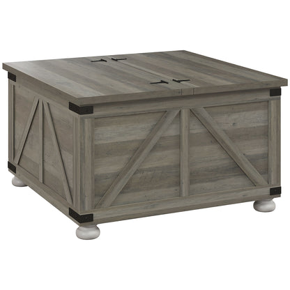 Table basse rustique avec rangement caché