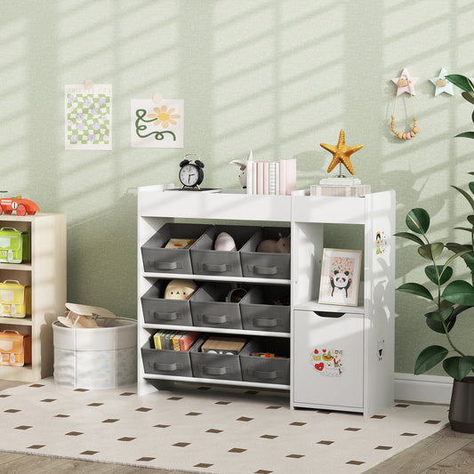 Organisateur de jouets avec bacs et armoire