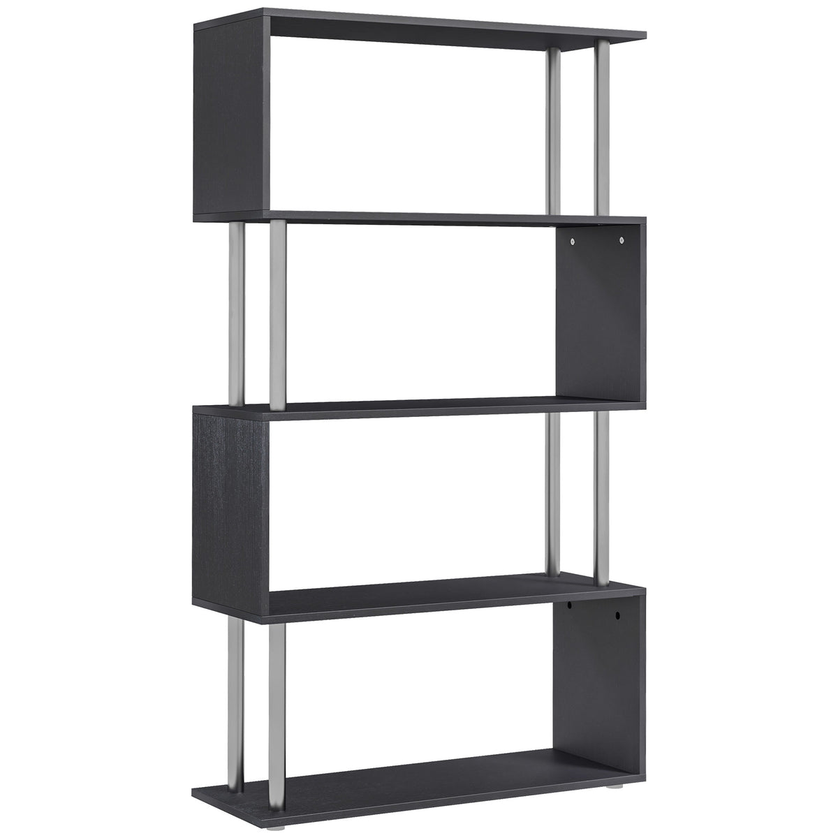 Bibliothèque géométrique à 5 tablettes style S