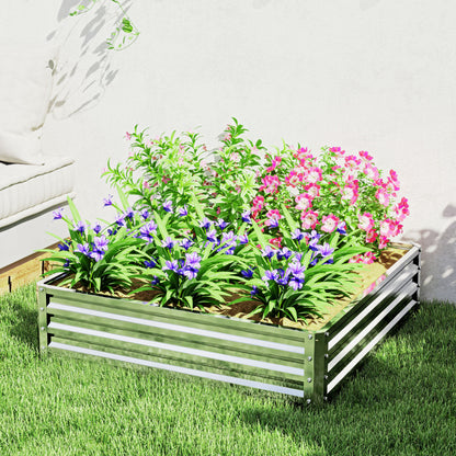 Jardinière surélevée acier galvanisé 120x120x30cm