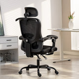 Chaise de bureau ergonomique maille avec appui-tête réglable