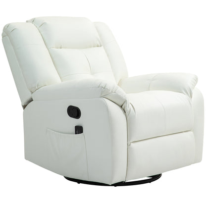 Fauteuil inclinable de massage vibrant en similicuir