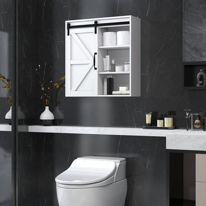 Armoire murale salle de bain avec porte coulissante et tablette réglable