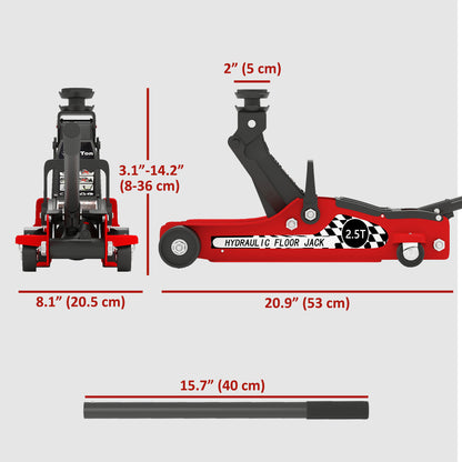 Crick hydraulique surbaissé 2,5 tonnes