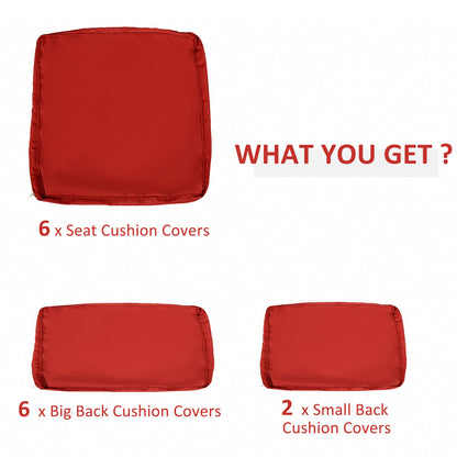 Housses de coussins patio ensemble 14 pièces polyester
