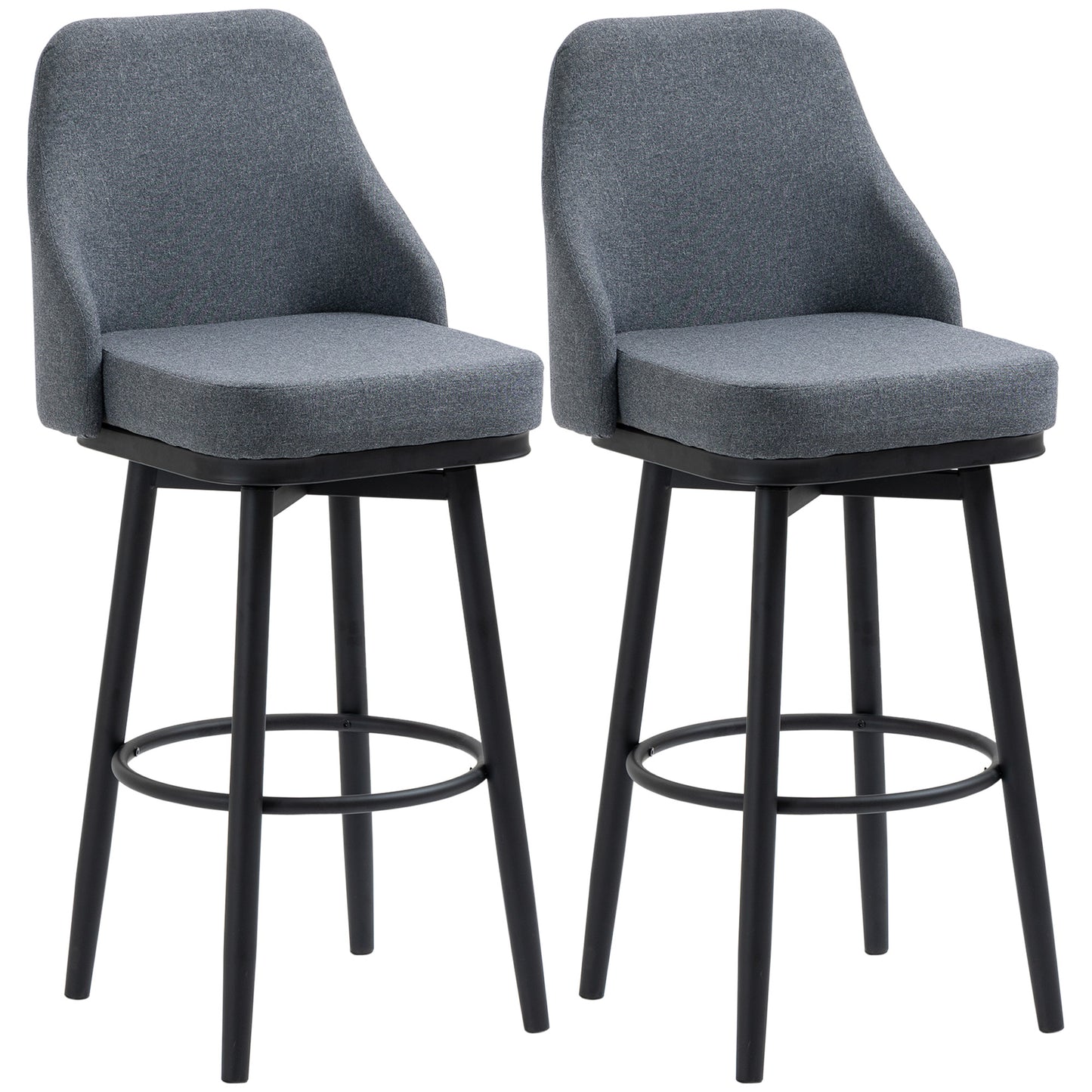 Tabourets de bar pivotants ensemble de 2 extra hauts